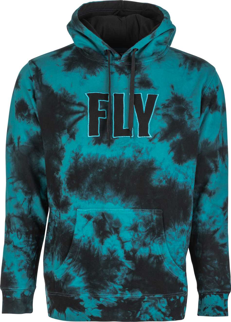 FLY RACING Fly Tie-Dye Pullover Hoodie Turquoise/Black Lg 354-0261L