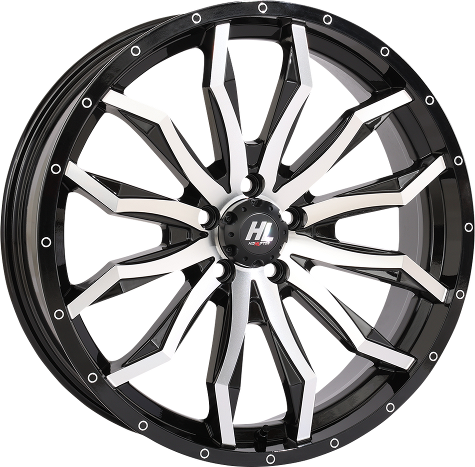 HIGH LIFTER Wheel - HL21 - Front/Rear - Gloss Black w/Machined - 20x7 - 5/4.5 - 4+3 (+10 mm) 20HL21-1145