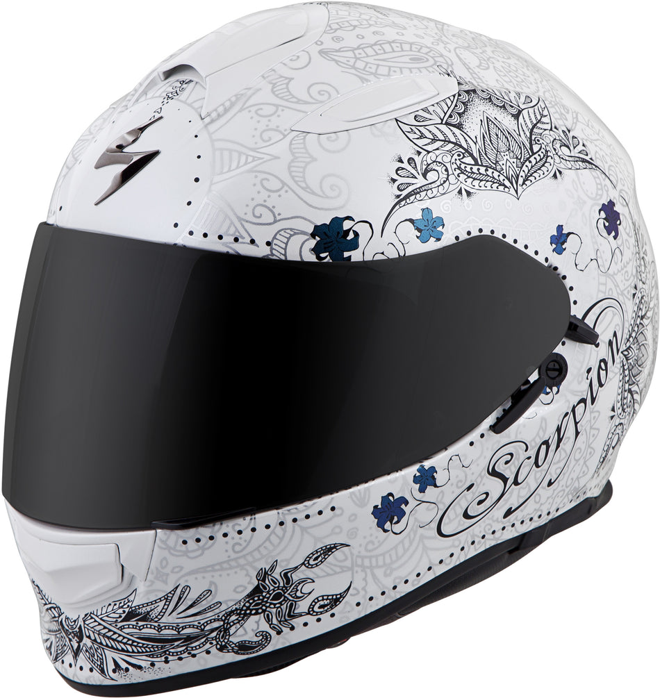 SCORPION EXO Exo-T510 Full-Face Helmet Azalea White/Silver Md T51-1314