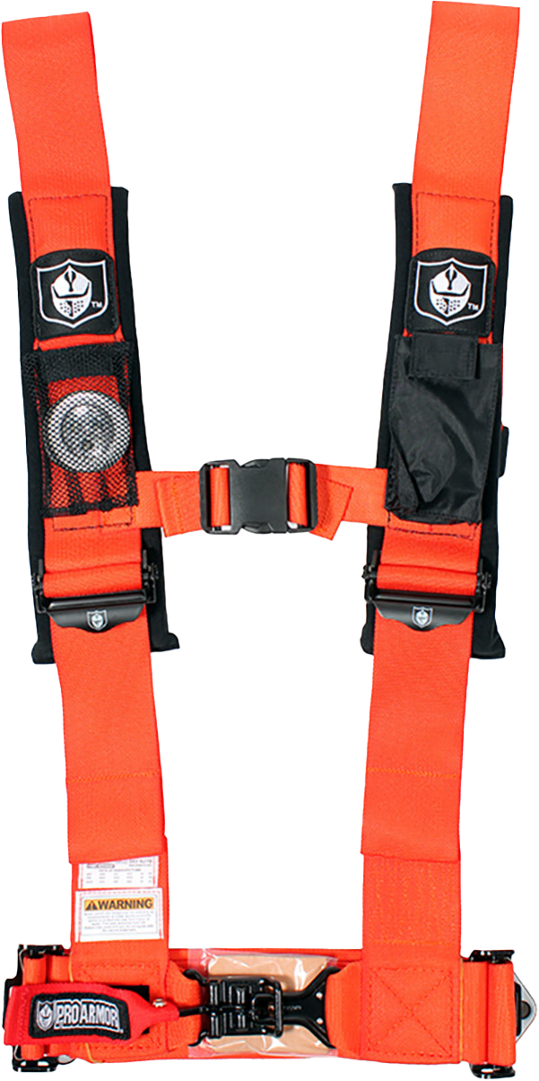 PRO ARMOR 5pt Harness 3" Pads Orange Orange A115230OR