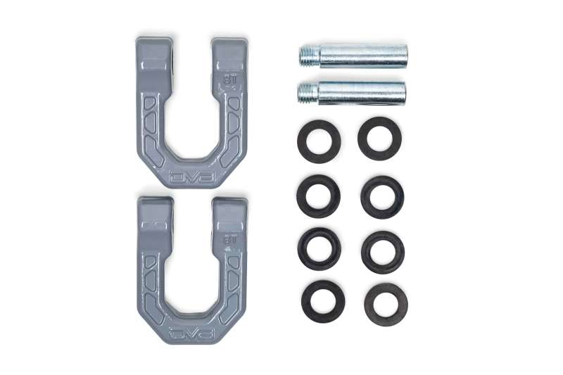 DV8 Offroad Elite Series D-Ring Shackles - Pair (Gray) UNSK-01GR