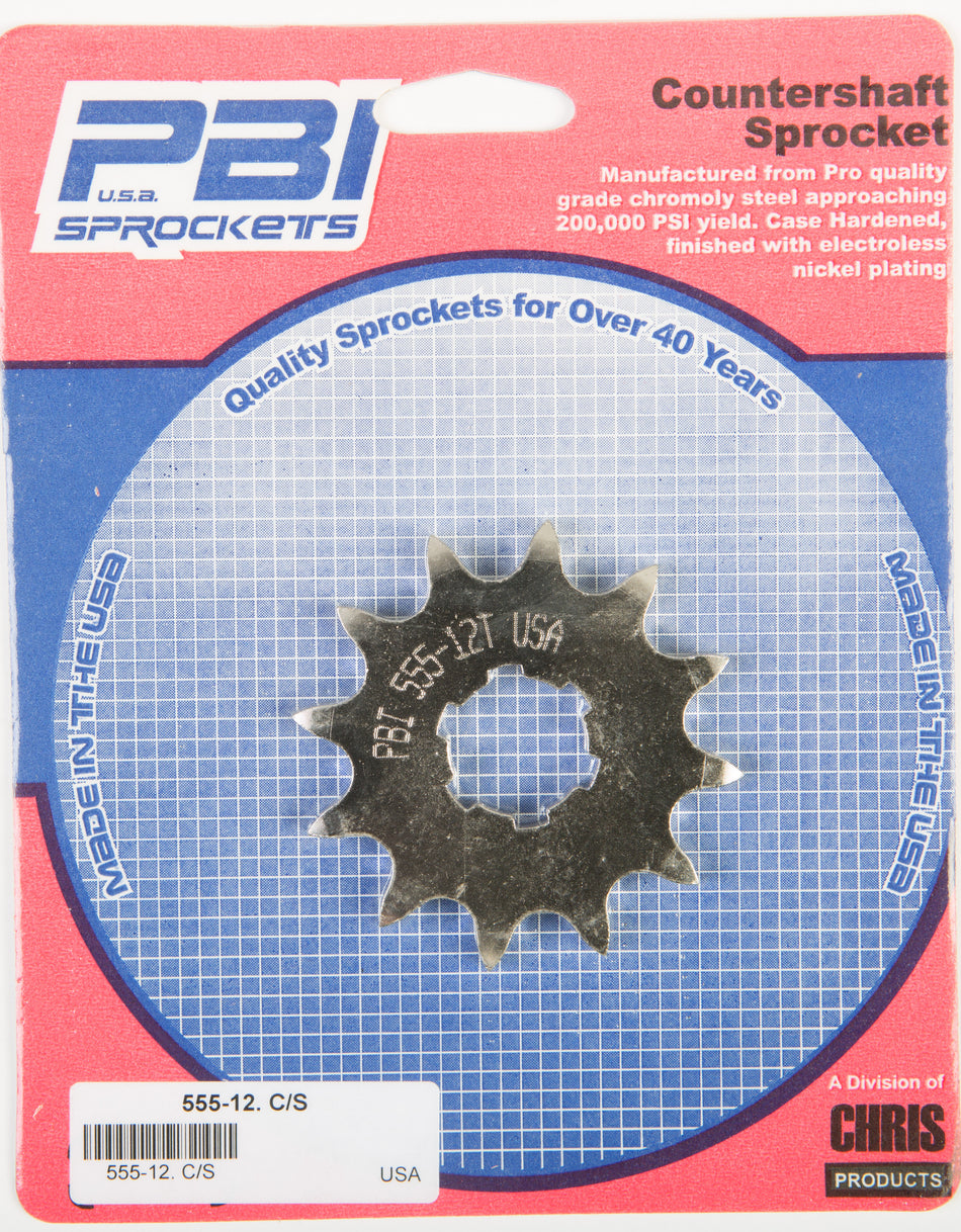 PBIFront Cs Sprocket Steel 12t-520 Kaw/Suz/Yam555-12