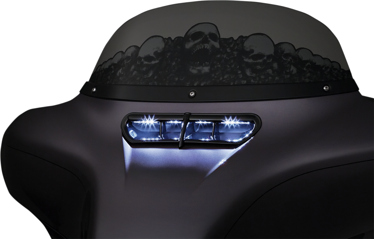 KURYAKYN LED Fairing Vent Light - Black 5056