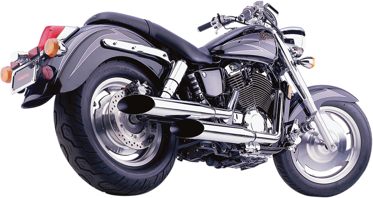 COBRA Classic Deluxe Exhaust - Chrome - VT1100 1573SC