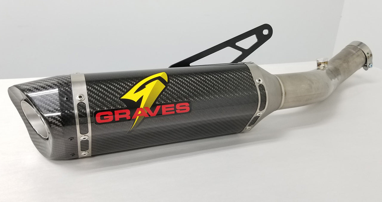 Graves motorsports tuono v4 2017-2020  (all models including factory)  cat eliminator carbon exhaust