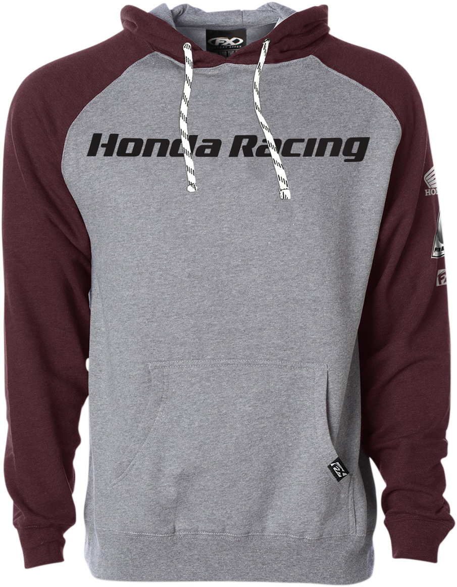 FACTORY EFFEX Honda Racing Hoodie - Gray/Burgundy - XL 23-88306