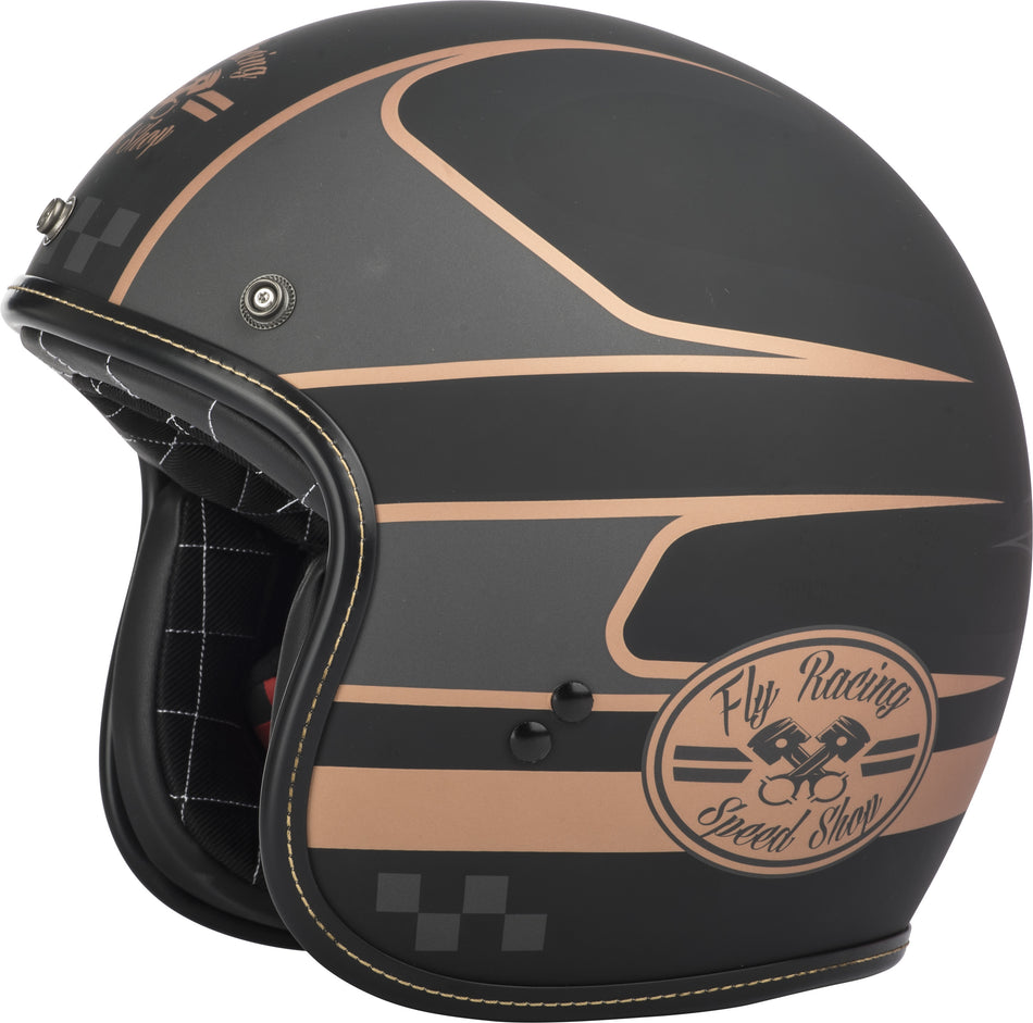 FLY RACING .38 Wrench Helmet Black/Copper Md 73-8237-6