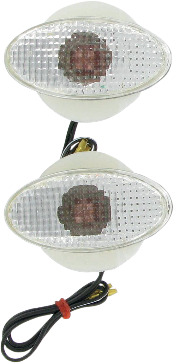 K&S TECHNOLOGIES Flat Oval Marker Light - Medium - Clear 25-8273