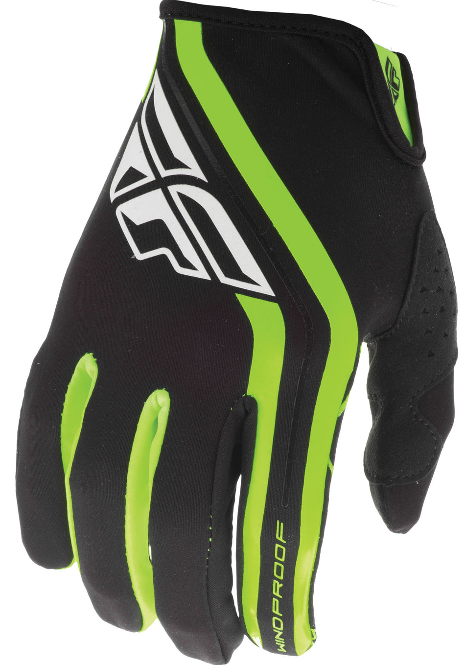 FLY RACING Windproof Gloves Black/Hi-Vis Sz 07 371-14907