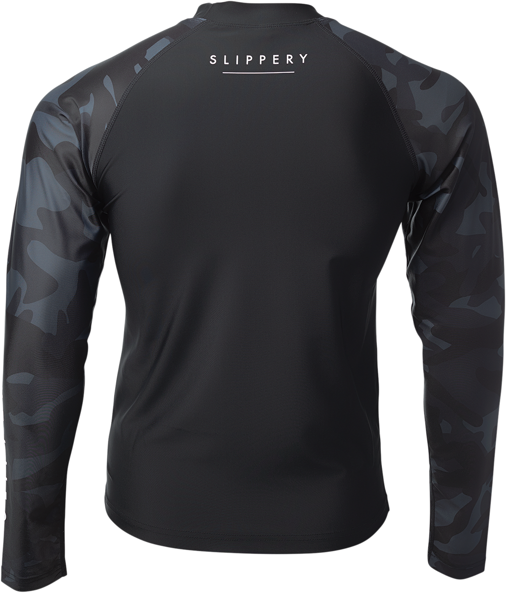 SLIPPERY Rashguard Long Sleeve Underwear - Black/Camo - Medium 3250-0130