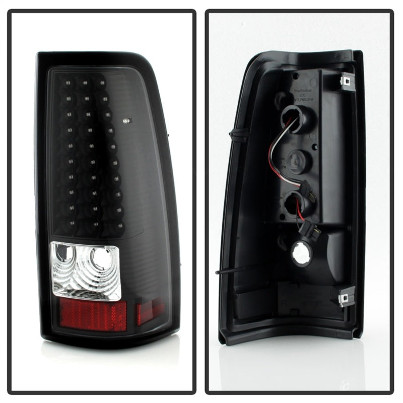 Xtune Chevy Silverado 1500/2500/3500 99-02 LED Tail Lights Black ALT-ON-CS99-LED-BK 5008817