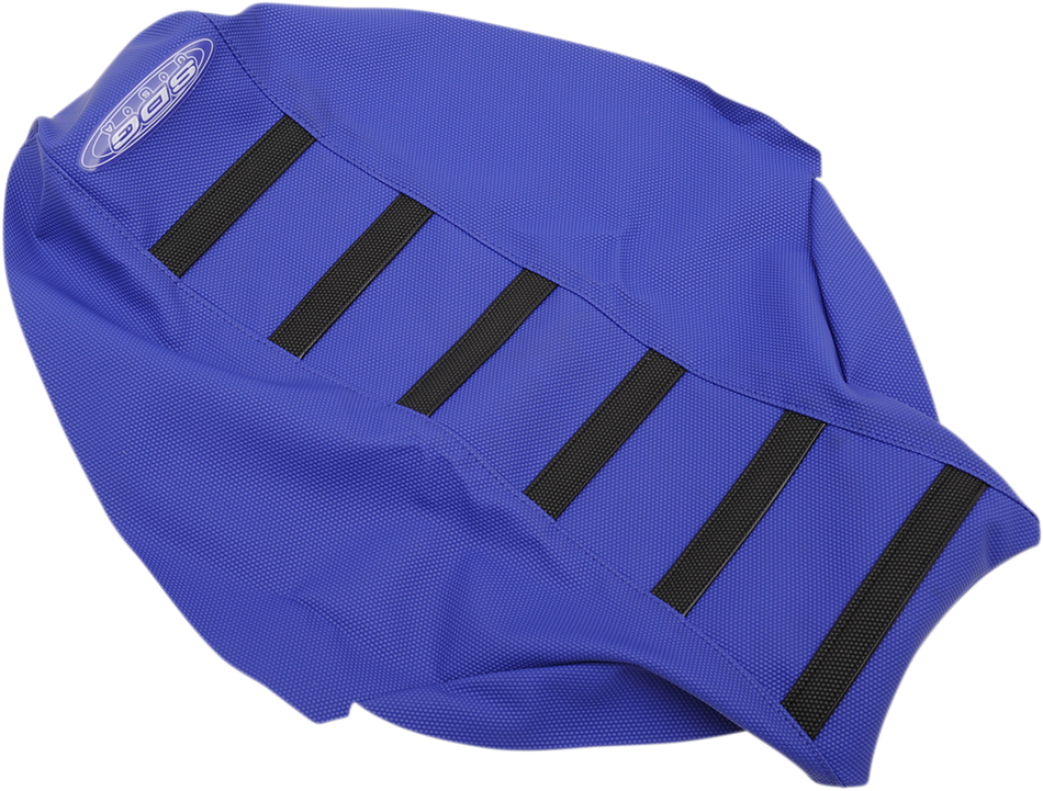 SDG 6-Ribbed Seat Cover - Black Ribs/Blue Top/Blue Sides 95938KBB