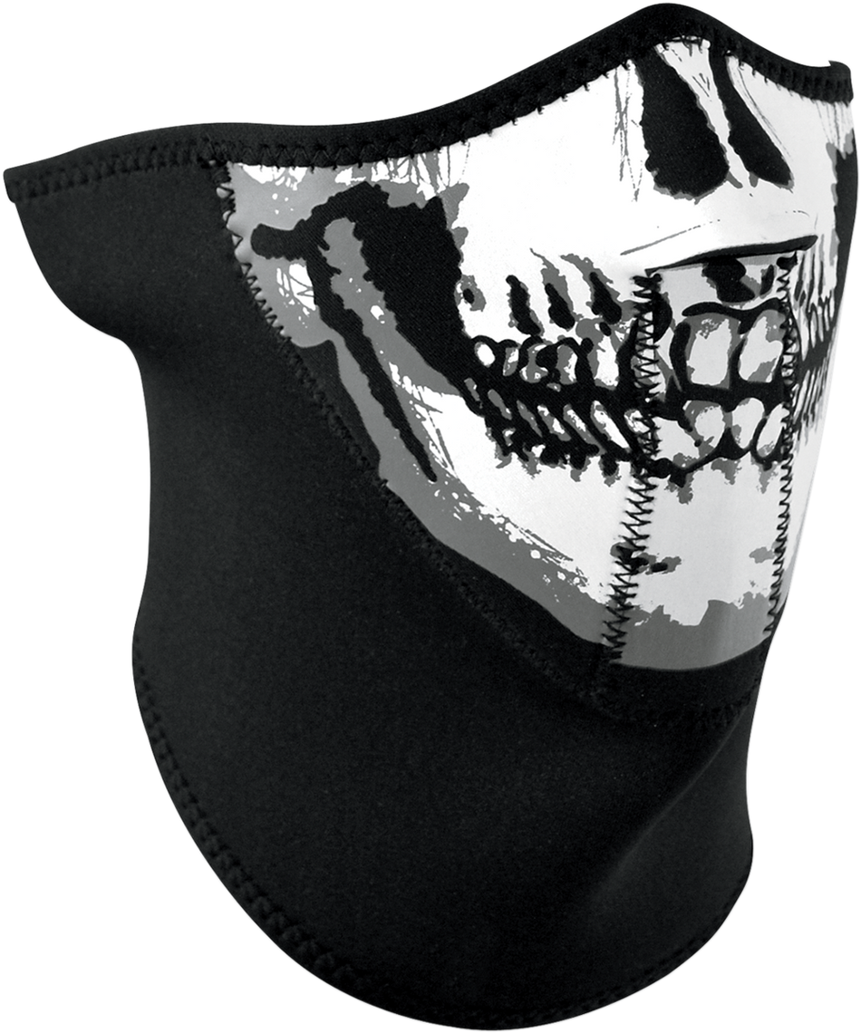 ZAN HEADGEAR 3-Panel Neoprene Half Mask - Skull Face WNFM002H3