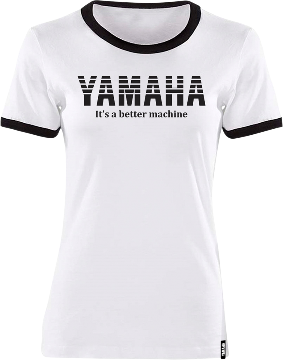 YAMAHA APPAREL Women's Yamaha Vintage T-Shirt - White/Black - Medium NP21S-L1793-M