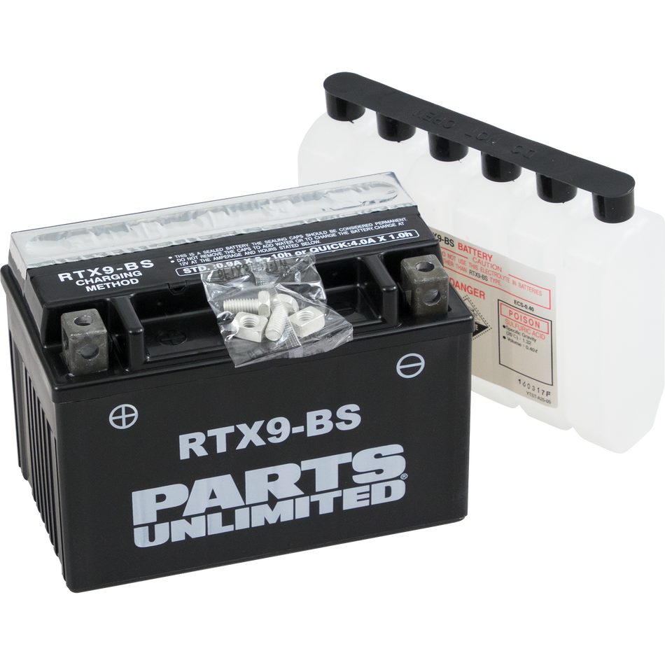 Parts Unlimited Agm Battery - Rtx9-Bs .40 L Ctx9-Bs