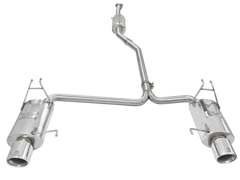 aFe Takeda Exhaust 2.25in to 2in Dia 304SS Cat-Back w/Polished Tips 08-12 Honda Accord Coupe V6 3.5L 49-36612