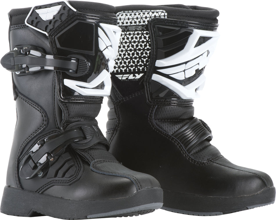 FLY RACING Youth Maverik Mini Boots Black Sz Y10 364-55096
