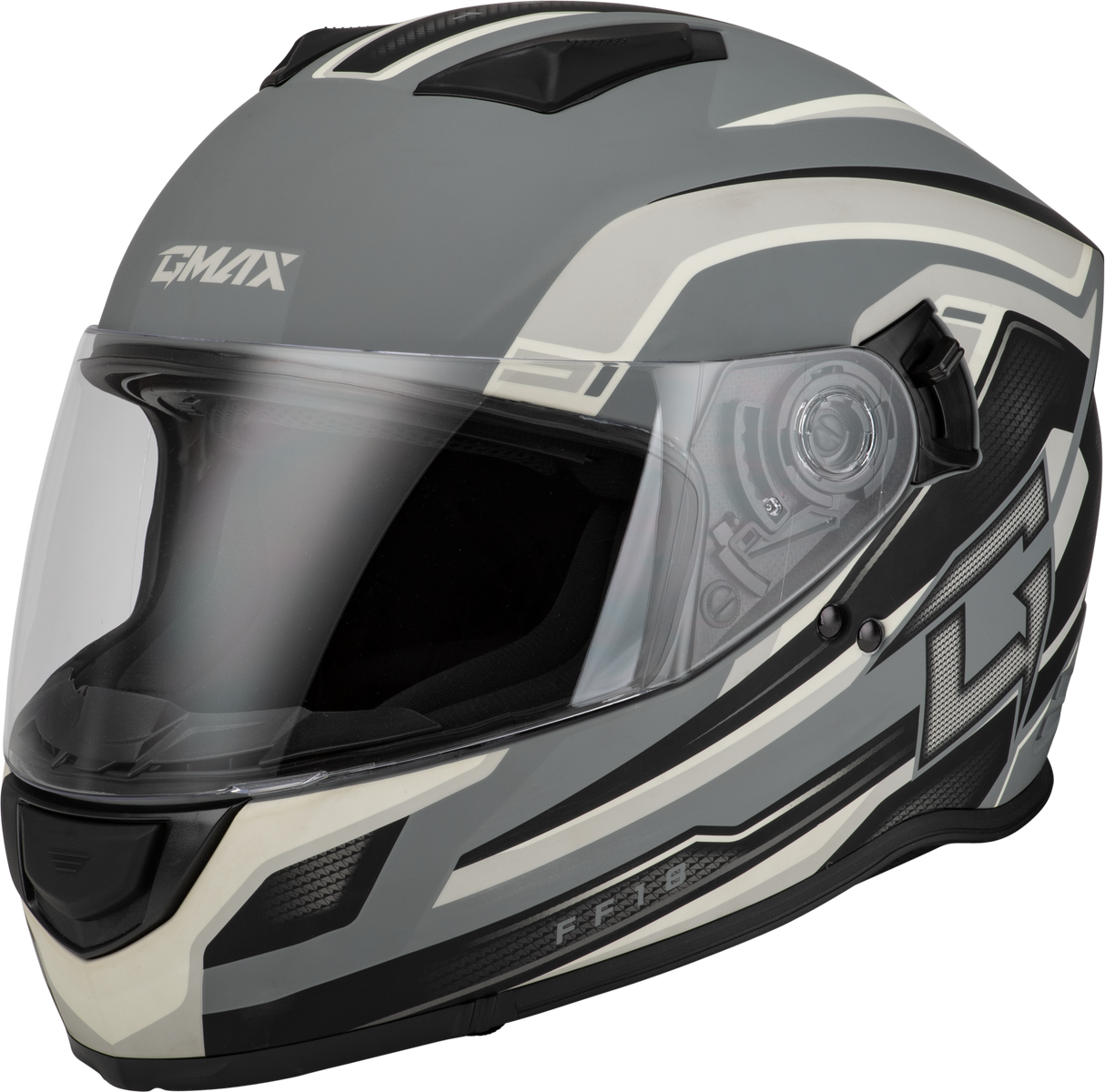 GMAX Ff-18 Drift Helmet Matte Grey/Silver/Black 3x F1181819