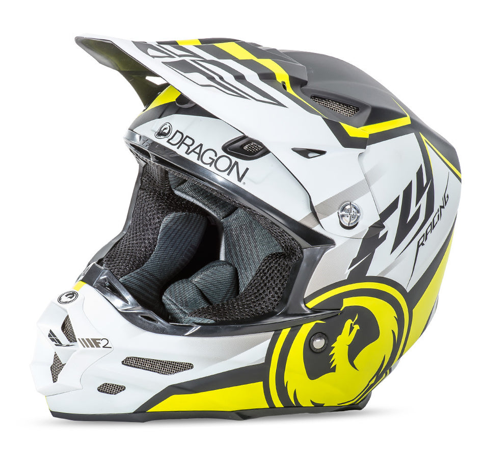 FLY RACING F2 Carbon Pure Helmet Dragon Limited Edition Md 73-4042M