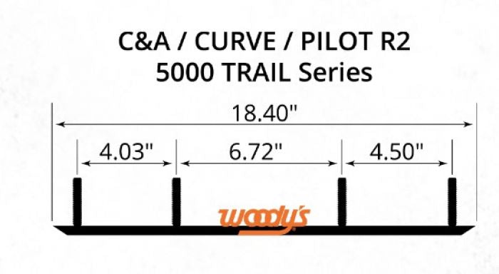 Woodys 4X 60 Dooly Carbide Runner C&a Skis 214168