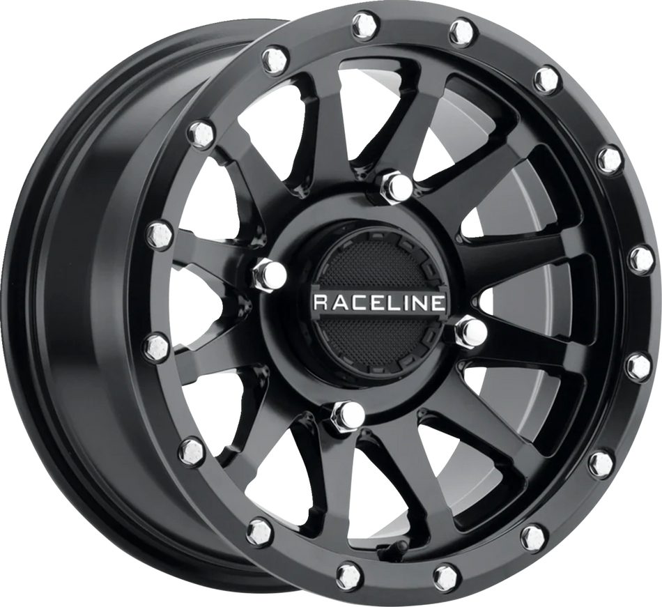 RACELINE WHEELS Wheel - Trophy - Simulated Beadlock - Front/Rear - Black - 15x7 - 4/156 - 5+2 (+10 mm) 682108249965
