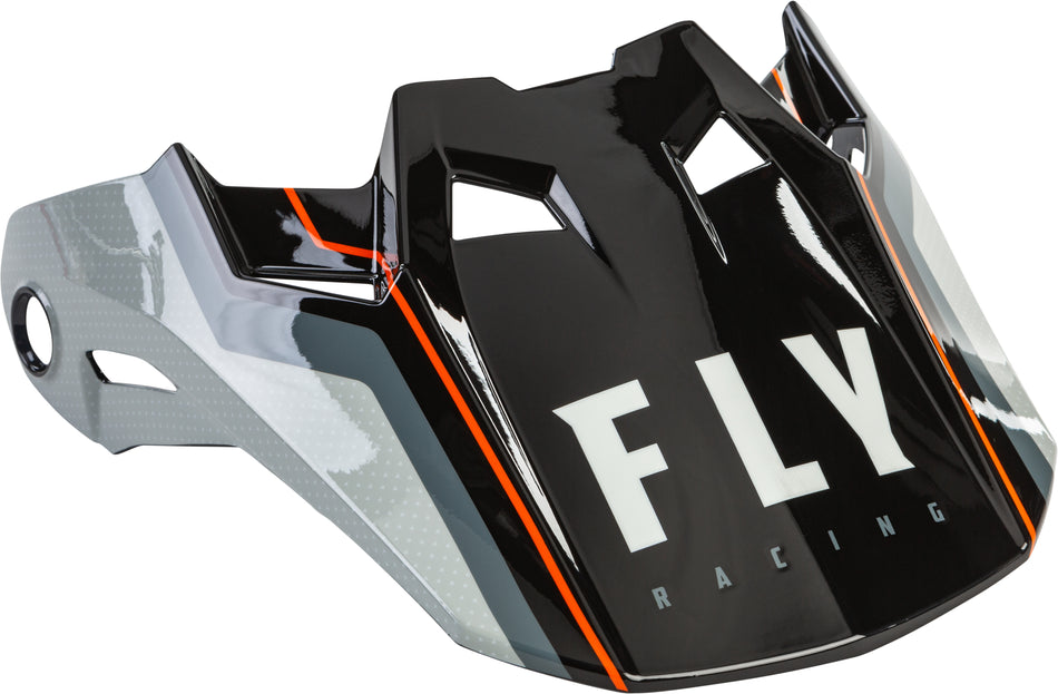 FLY RACING Formula Carbon Axon Helmet Visor Black/Grey/Orange Md-Lg 73-4727M
