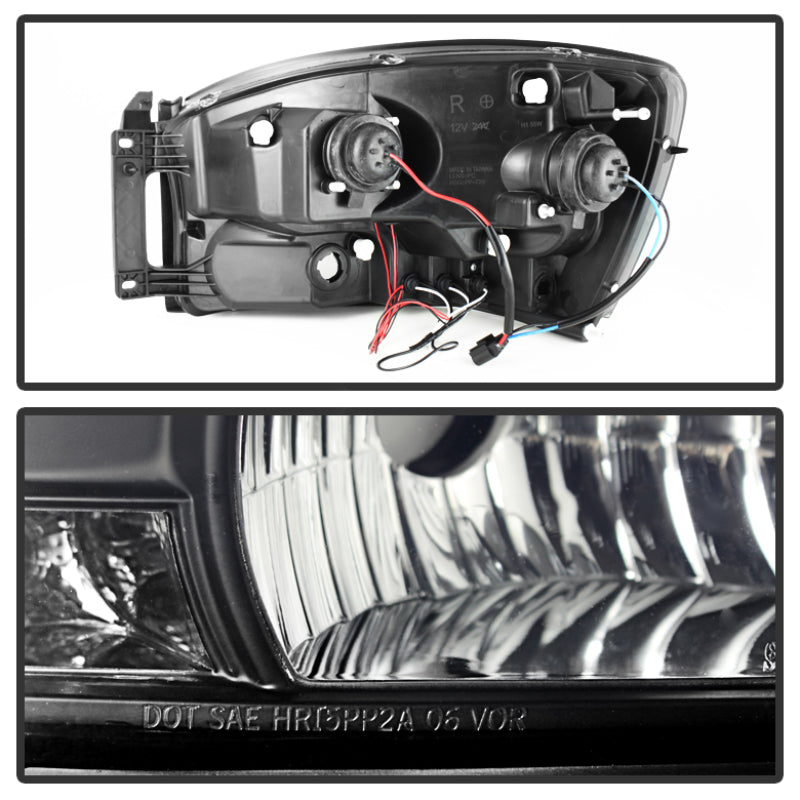 Spyder Dodge Ram 1500 06-08 06-09 Projector Headlights LED Halo LED Blk Smke PRO-YD-DR06-HL-BSM 5078391