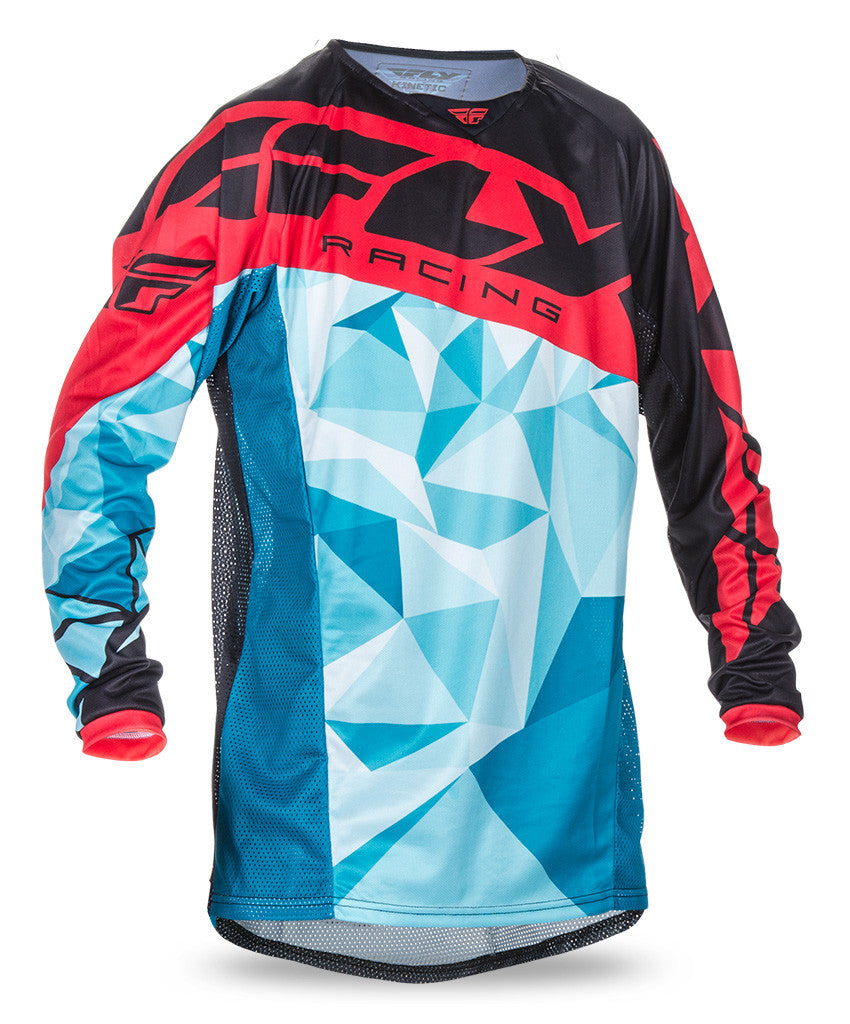 FLY RACING Kinetic Crux Jersey Dk.Teal/Red 2x 370-5292X