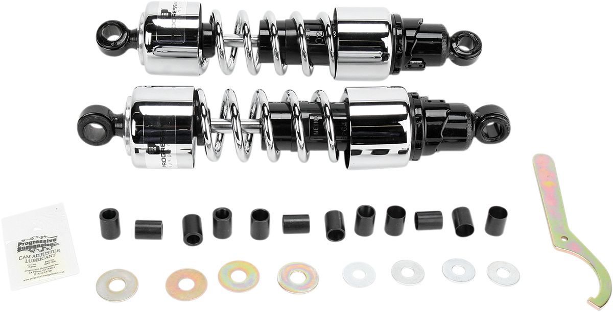 PROGRESSIVE SUSPENSION Shocks - 412 Cruiser Series - Chrome - 13" - Standard/Heavy Duty 412-4212C