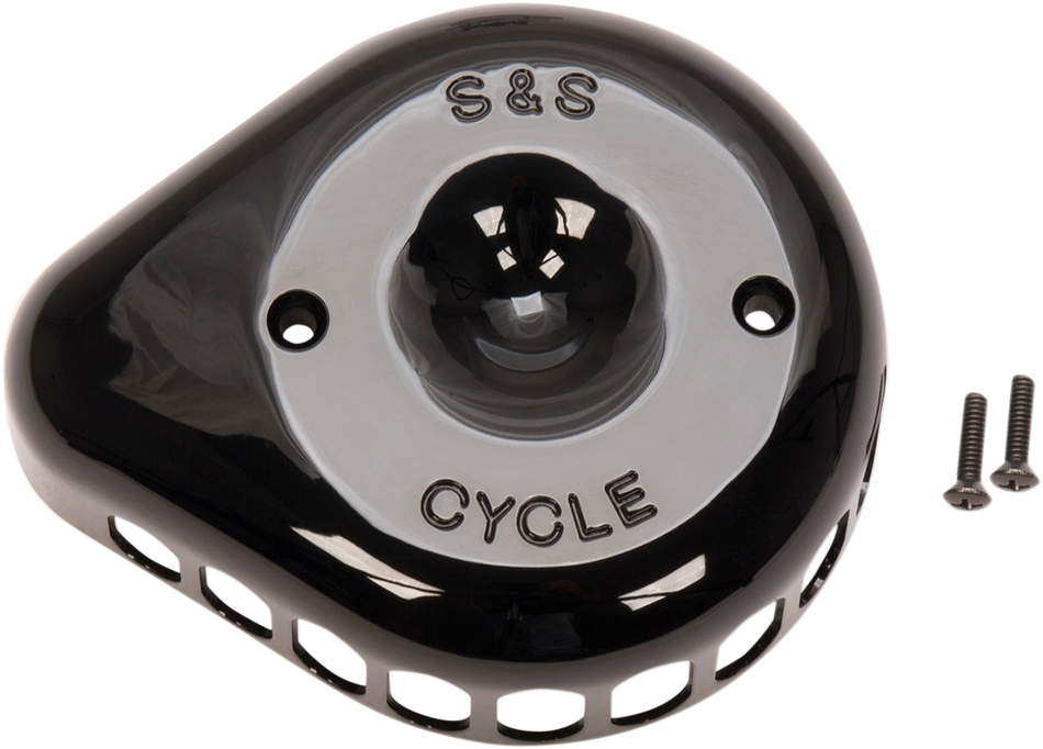 S&amp;S CYCLE Mini cubierta para filtro de aire en forma de lágrima - Negro 170-0366