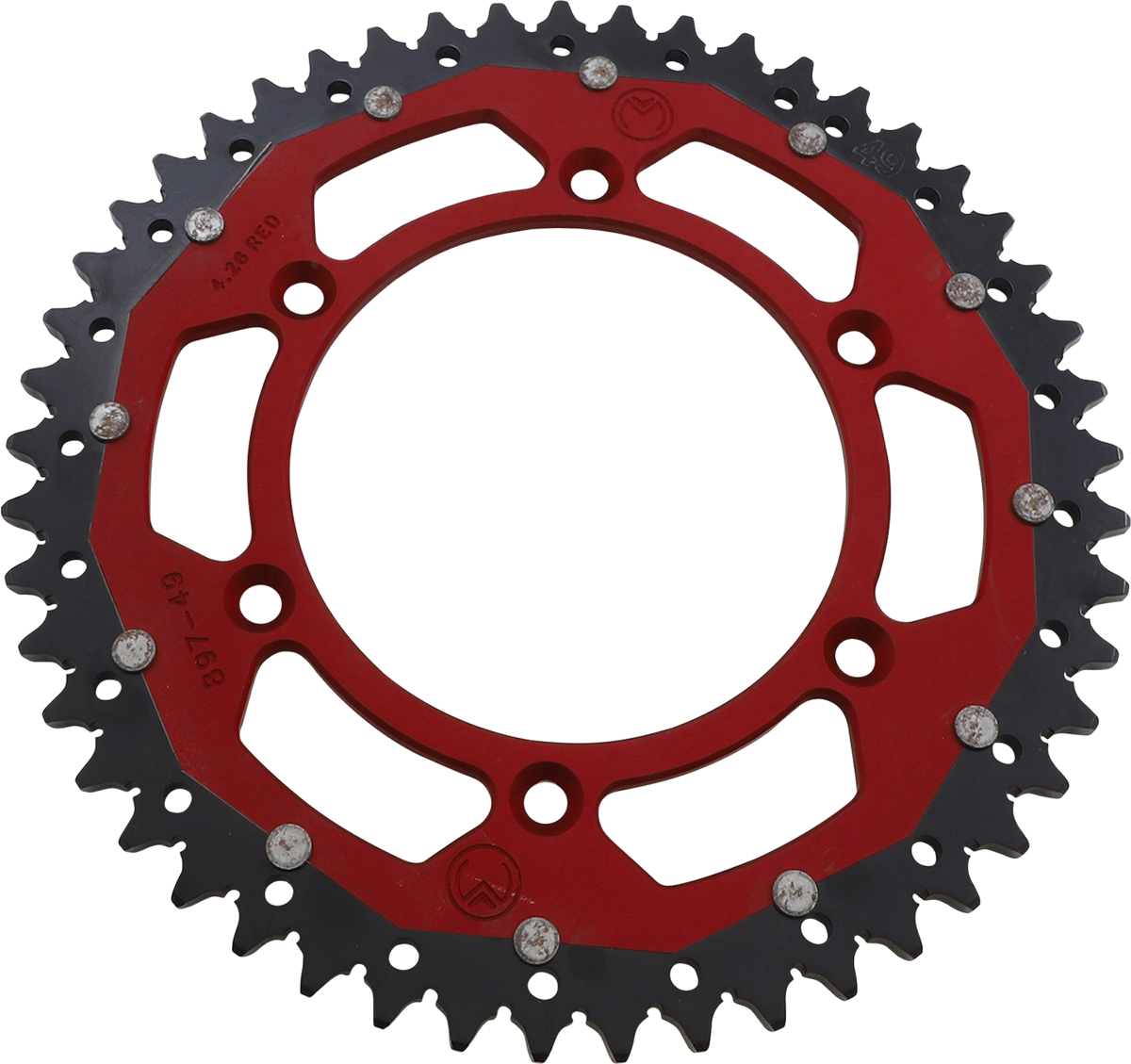 MOOSE RACING Dual Sprocket - Red - 49 Tooth 1210-897-49-13X