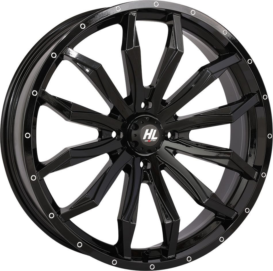 HIGH LIFTER Wheel - HL21 - Front/Rear - Gloss Black - 22x7 - 5/4.5 - 4+3 (+10 mm) 22HL21-1245