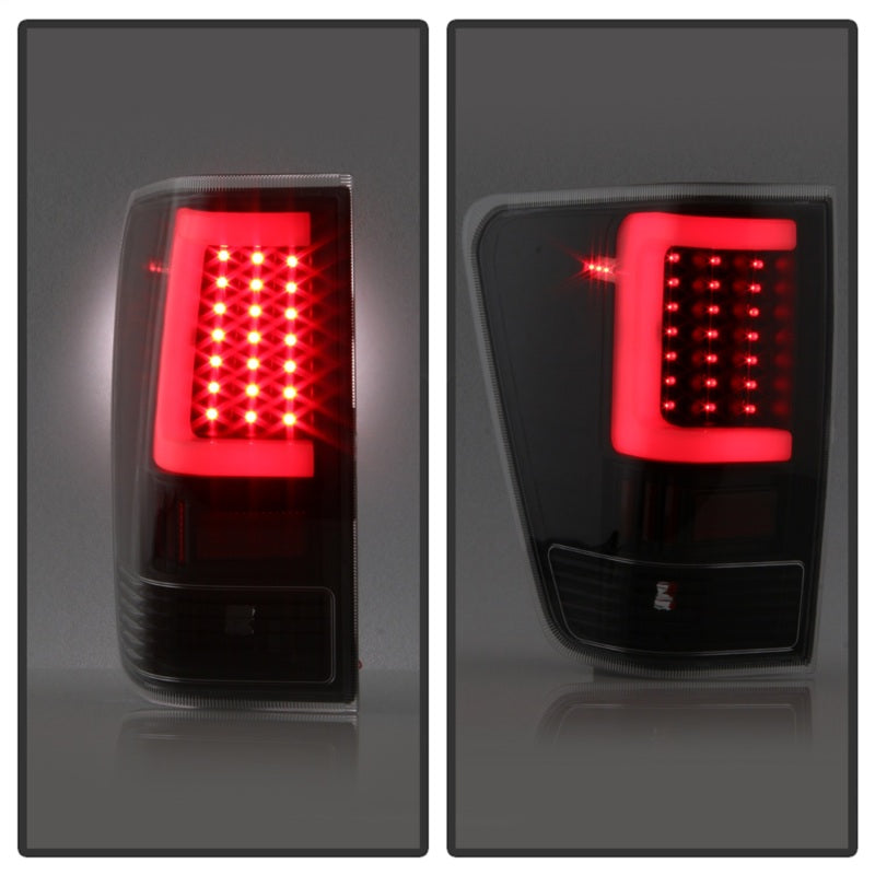 xTune 04-15 Nissan Titan Light Bar LED Tail Lights - Black (ALT-ON-NTI04-LBLED-BK) 9038532