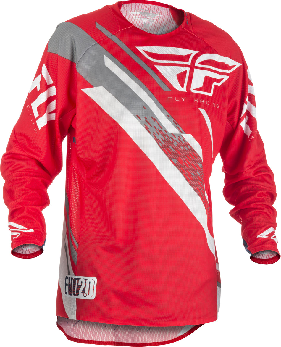 FLY RACING Evolution 2.0 Jersey Red/Grey/White Yx 371-222YX