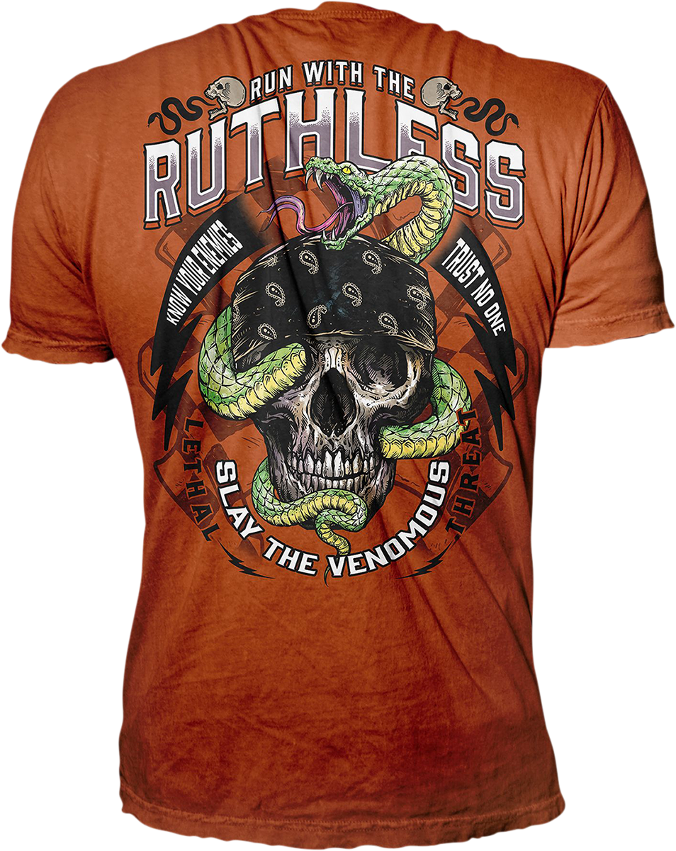 LETHAL THREAT Run with the Ruthless T-Shirt - Orange - Medium LT20897M