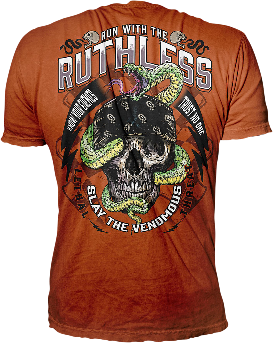 LETHAL THREAT Run with the Ruthless T-Shirt - Orange - Medium LT20897M