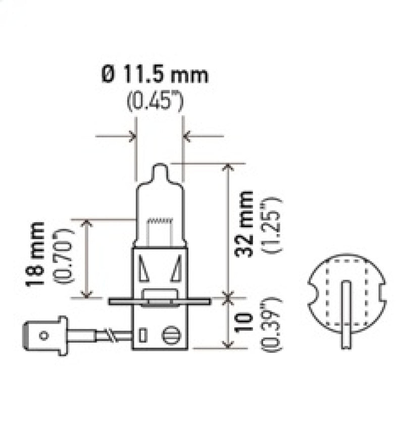 Hella H3 12 V 55 W Xen-Weiß XB-Glühbirne (Paar) LAH71071312