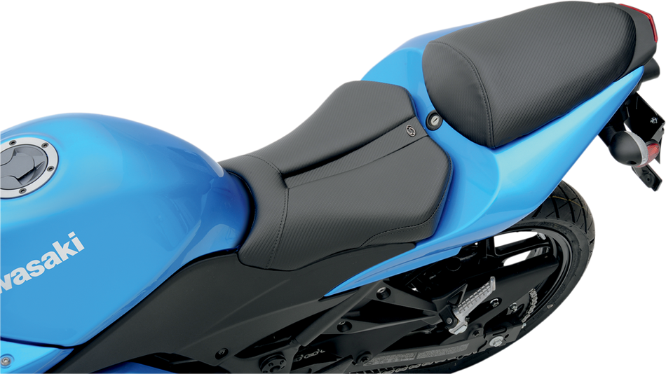 SADDLEMEN Gel Channel Track Carbon Fiber Sport Seat - Black - EX250 0810-K026