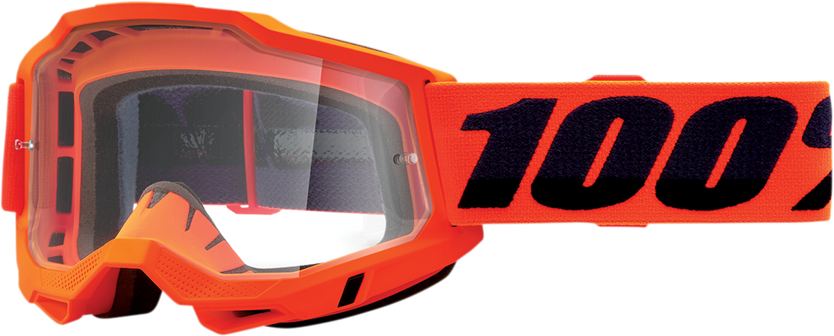 100% Accuri 2 Goggles - Neon Orange - Clear 50013-00004