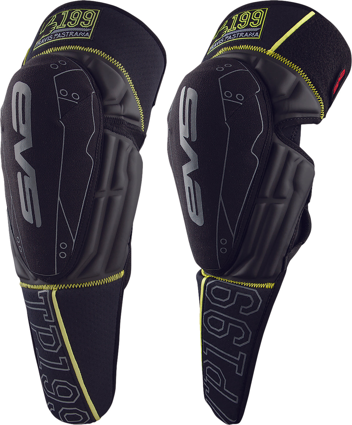 EVS Tp199 Knee Guards Black/Hi-Vis S/M TP199K-BK-S/M