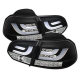 Spyder Volkswagen Golf/GTI 10-13 G2 Type With Light Bar LED Tail Lights Black ALT-YD-VG10-LED-G2-BK 5071767