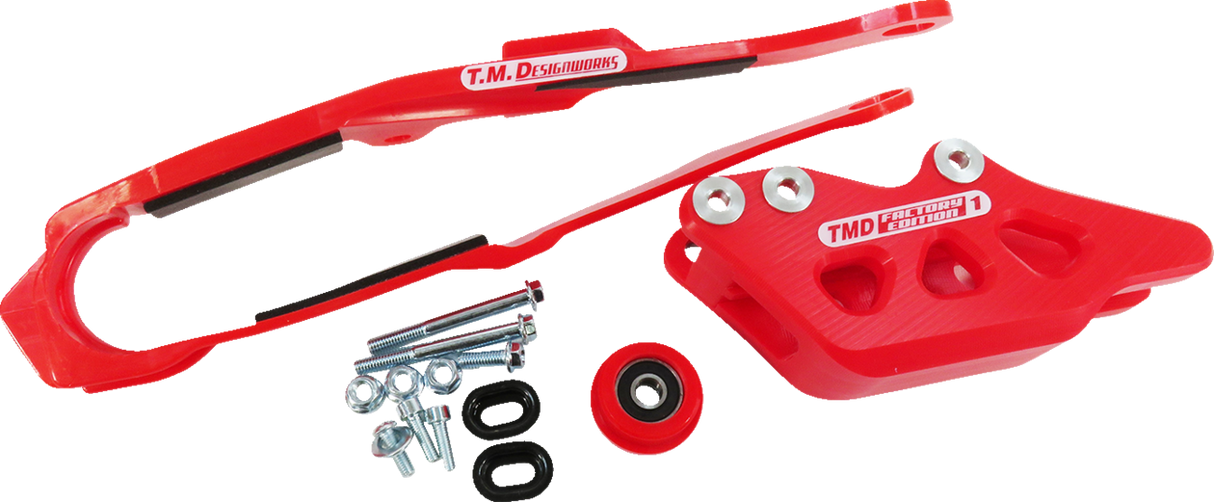 T.M. DESIGNWORKS Chain Guide/Slider - Honda - Red DCK-OR16-RD