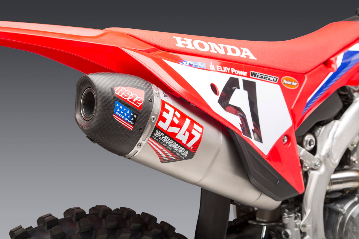 Yoshimura Crf250r/Rx 22-23 Rs-12 Stainless Full Exhaust, W/ Stainless Muffler