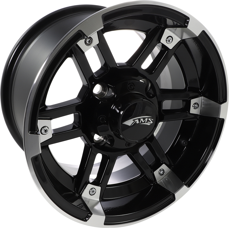 AMS Wheel - Roll'n 104 - Front/Rear - Machined Black - 12x7 - 4/110 - 5+2 2709-031AB