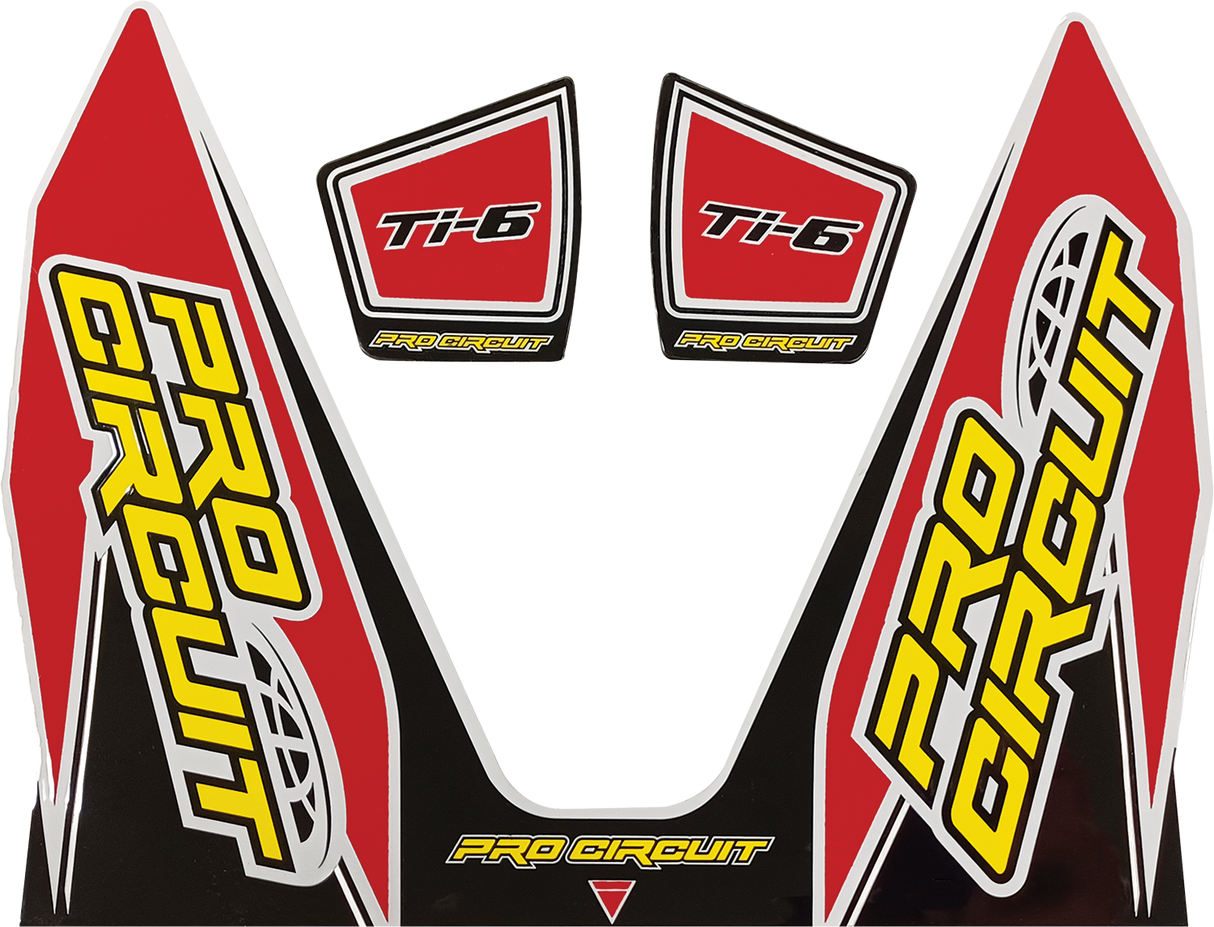 PRO CIRCUIT Ti-6 Decal - Red DC22TI6-RED