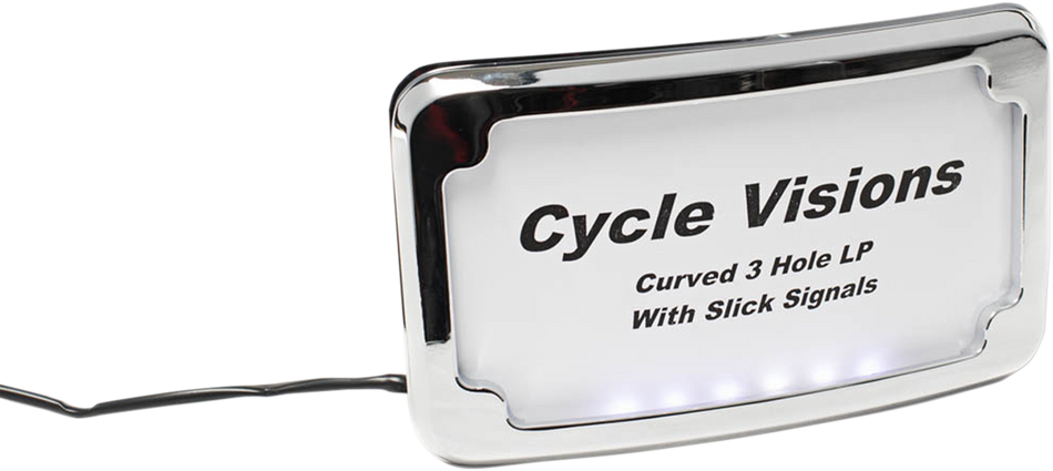 CYCLE VISIONS License Plate Frame - Chrome CV4641