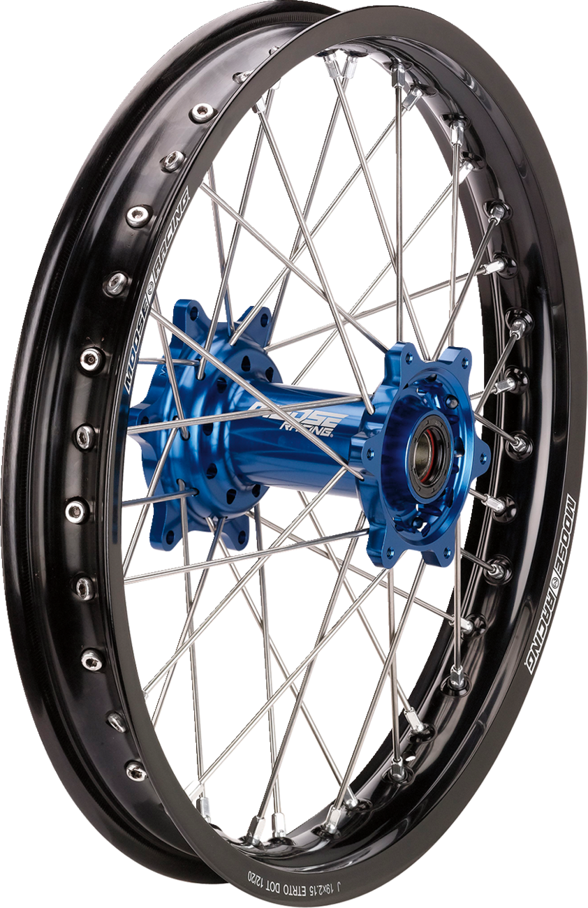 MOOSE RACING Wheel Assembly - SX-1 - Complete - Rear - Black Wheel/Blue Hub - 16x1.85 YR-18616-BKBU