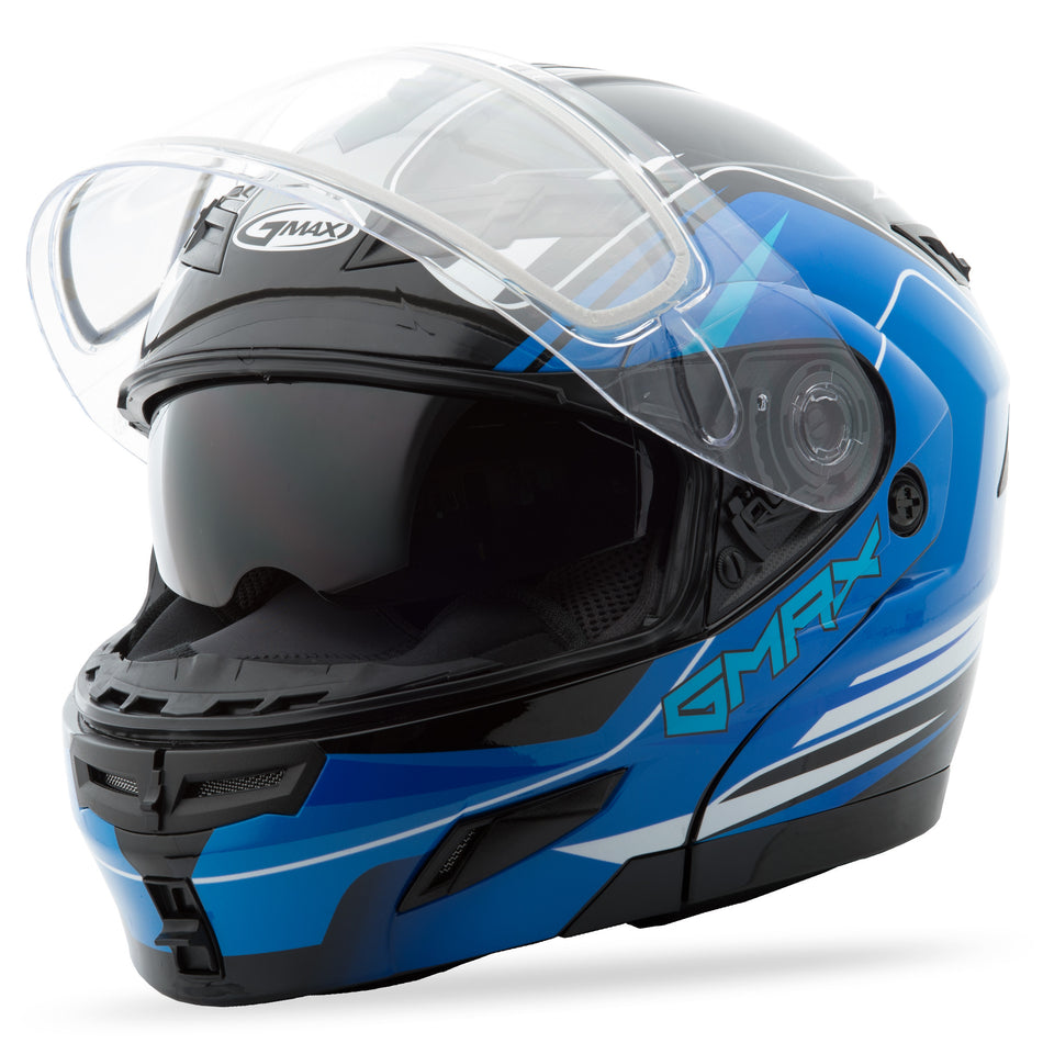 GMAX Gm-54s Modular Helmet Terrain Black/Blue X G2546217 TC-2