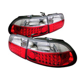 Spyder Honda Civic 92-95 3DR LED Tail Lights Red Clear ALT-YD-HC92-3D-LED-RC 5004741