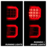 Spyder 07-13 Toyota Tundra V2 Light Bar LED Tail Lights - Red Clear ALT-YD-TTU07V2-LB-RC 5085450